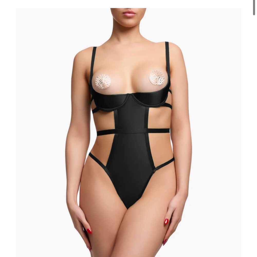 NWT Von Follies Beau Teese Underwire Shelf Cup Teddy S Hustler Hollywood
